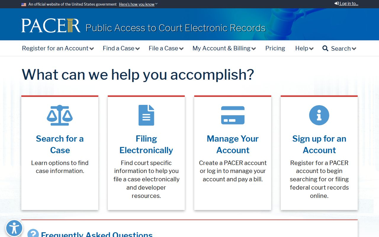PACER federal court access beyond Jefferson County courts