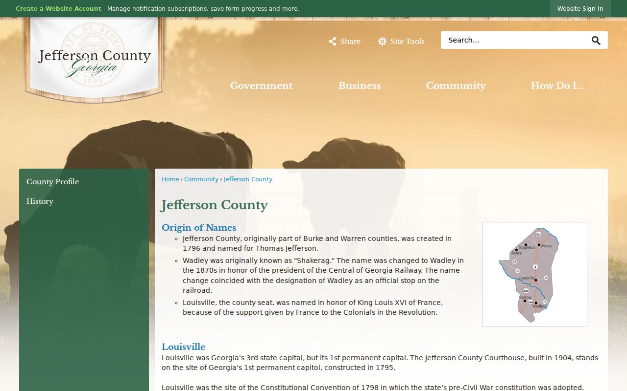 Jefferson County history describing Wadley's Shakerag and railroad origins